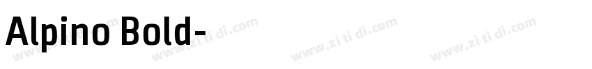 Alpino Bold字体转换